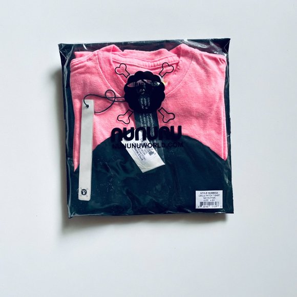 Nununu Circle Patch Long-Sleeved T-Shirt Pink - Picture 2 of 5